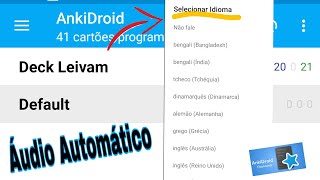 Como Colocar áudio no ankidroid sem arquivo de áudio 2021 👉E como Utilizar 👈 [upl. by Halima888]