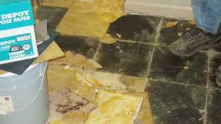 Tile Removal in Preparation for Concrete Floors [upl. by Wasserman674]