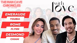 Emeraude Toubia Rome Flynn amp Desmond Chiam talk Season 2 With Love on Prime Video [upl. by Ssilem722]