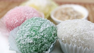 PERLESBOULES DE COCO  Bánh bao chỉ  SNOWBALL CAKE  HOP DANS LE WOK [upl. by Etnud]