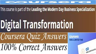 Digital Transformation Coursera Quiz Answers Week 14 All Quiz Answers [upl. by Ylra487]