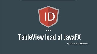 JavaFX  Tableview Load example [upl. by Myra]