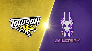 Highlights Ualbany vs Towson  2023 CAA Football [upl. by Nylanej628]