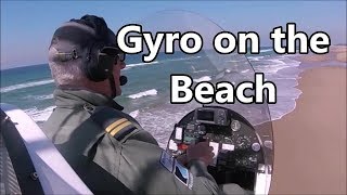 Gyrocopter low level on the Beach [upl. by Netsirk]