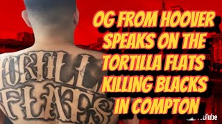 OG FROM HOOVER SPEAKS ON THE TORTILLA FLATS PUTTING A GREEN LIGHT ON BLACKS IN COMPTON [upl. by Enutrof]