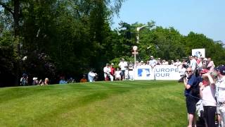 Lee Westwood Tee Off at BMW Wentworth PGA ProAm Golf Event [upl. by Onailil]