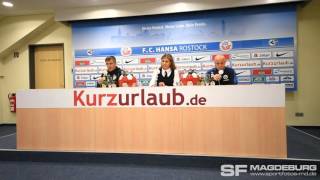 Pressekonferenz  FC Hansa Rostock gegen 1 FC Magdeburg 11 00  wwwsportfotosmdde [upl. by Srednas]