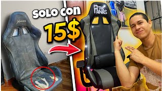 Mejoré ésta SILLA GAMER con poco dinero y la deje como NUEVA [upl. by Erasme]