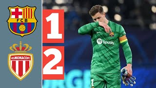 Barcelona Vs Monaco 12 All Goals And Highlights  Champions League  Barcelona Vs Monaco [upl. by Sileray845]