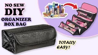 FANTASTIC DIY COSMETICS BAG  No Sew Transparent Makeup Bag Keeper From Scratch [upl. by Tj]