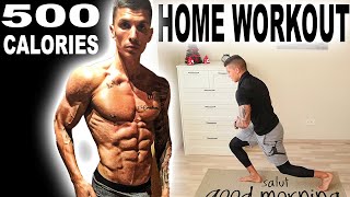 500 CALORIES HOME WORKOUT NO EQUIPMENT [upl. by Hyams609]