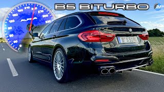 ALPINA B5 TOURING 608hp  100200 kmh accelerations🏁 by Automann in 4K [upl. by Ecnerrat]