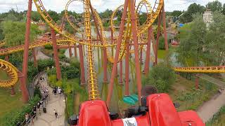 Parc Astérix  Goudurix 4K onride pov [upl. by Annirac]