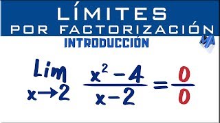 Solución de límites por factorización  Introducción [upl. by Nnylsor]