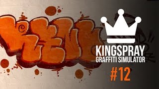 Kingspray Graffiti Simulator  EP12 Painting an orange and brown quotRendquot throw up [upl. by Townsend]