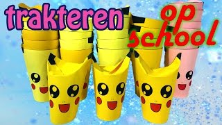 Trakteren op school  Schattige Pikachu Pokemon traktatie voor popcorn [upl. by Meekar]