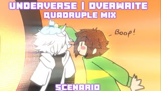 UNDERVERSE  XChara’s theme  Overwrite QUADRUPLE MIX [upl. by Nepean]