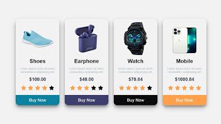 Responsive Product Cards design with HTML and CSS [upl. by Dorina]