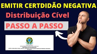 Emitir a Certidão Negativa de Distribuição Cível  Passo a Passo [upl. by Cherie609]