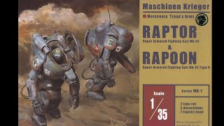 Unboxing 135 Maschinen Krieger Mak Aquamarine Raptor amp Rapoon No MK1 2017 [upl. by Lennad]