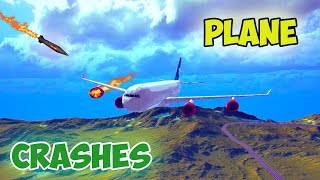 Real Airplane Disasters and Fatal Crashes in Besiege  Plane Smash [upl. by Yalahs]