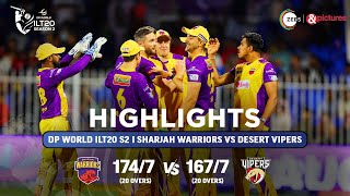 ILT20 S2  English  HIGHLIGHTS  Desert Vipers VS Sharjah Warriors  T20 Cricket  28th Jan [upl. by Adroj]