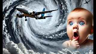 When your newborn baby is not crying you can really fly into a hurricane A320 from Tampas Helene [upl. by Coumas]