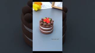 Satisfying diy mini Cake 🎂🎂💗 diy craft love shorts minicake jannatcraftingandart claycraft [upl. by Ahto971]