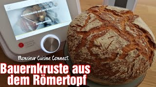 MCC  Brot backen  Bauernkruste aus dem Römertopf  Einfach schnell und sehr lecker Gesund essen [upl. by Parsaye]