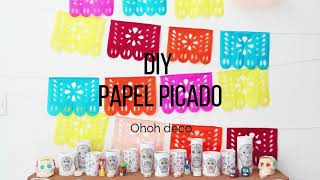 How to make papel picado Free template [upl. by Walcoff556]