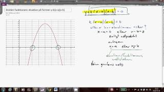 Ma2c  bestäm andragradsfunktionen till grafen med hjälp av nollställena [upl. by Llenaj]