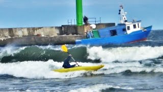 Rzeka Rega Unimie ŁagiewnikiReskoPłoty Gryfice Trzebiatów Mrzeżyno Kayak surfing [upl. by Basso435]