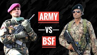 Indian Army Vs BSF  Difference Between Indian Army amp Border Security Force  Explained Hindi [upl. by Dreeda]