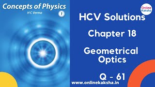 Q 61 Chapter 18 Geometrical Optics HCV Solutions Online Kaksha [upl. by Attenyl271]