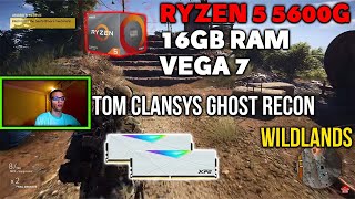 Tom Clancys Ghost Recon Wildlands Ryzen 5 5600G 16 GB Ram Vega 7 Benchmark [upl. by Janel259]