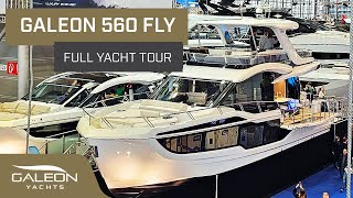 Galeon 560 Fly  Gorgeous Luxury Yacht Tour by a Professional Yacht Broker  Available in the UK [upl. by Feinstein]