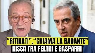 “Ritirati” “Chiama la badante” rissa tra Feltri e Gasparri [upl. by Malva446]