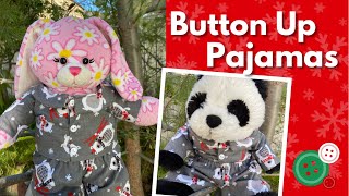 How to Make Button Up Pajamas for a Stuffed Animal [upl. by Irat777]