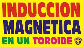 LA INDUCCIÓN MAGNÉTICA EN UN TOROIDE ELECTROMAGNETISMO EJERCICIO RESUELTO [upl. by Ruprecht784]