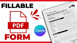 How to make Fillable pdf Form in canva [upl. by Nahgem]