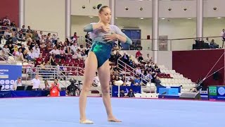 Algerian Gymnast Kaylia Nemour wins GOLD for Algeria 🥇 13700 Floor Final  Doha World Cup [upl. by Doowron]