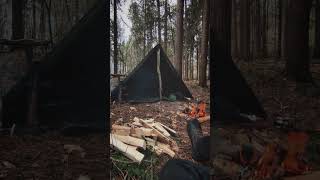 Polish Lavvu Tent  Bushcraft  Lundhags Vandra II [upl. by Nosaj95]