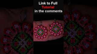 Native American Seed Beads Earrings  Tutorial seedbeadsearrings beadweaving trending viral diy [upl. by Hofmann]