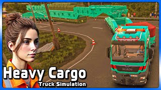 Heavy Cargo 🚚 XXL SCHWERTRANSPORT ► LKW Simulator s1e1 [upl. by Wyatt]