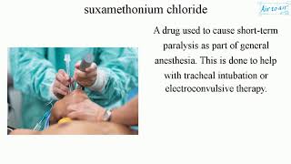 suxamethonium chloride English  Medical terminology for medical students [upl. by Onairam142]