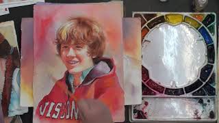 Portraits 2  Watercolor Lesson with Karlyn Holman [upl. by Templas947]