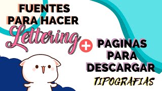 FUENTES PARA HACER LETTERING  PÁGINAS PARA DESCARGAR TIPOGRAFÍAS  APUNTES DIGITALES  TareasCLICK [upl. by Easlehc96]