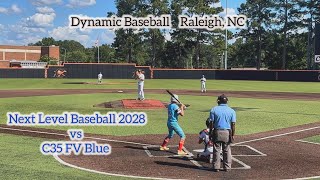 Next Level Baseball NC 2028 vs C35 FV Blue 62224 Wood Bat Dynamic Baseball baseball ​⁠​⁠ [upl. by Simson3]