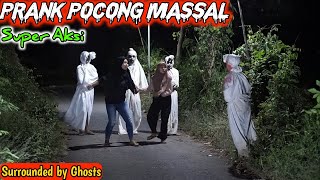 Prank Pocong Massal Fresh Edition  Prank Terbaru Bikin Ngakak  Surrounded by Ghost [upl. by Ellehcan355]