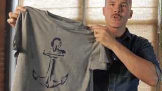 How to stencil a tshirt with Pebeo Setacolor Paint by Ed Roth from Stencil1 [upl. by Ffilc353]